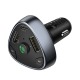FM модулятор Hoco E51 12-24V/2USB/PD18W/MicroSD/BT5.0/LCD дисплей черный - фото 2
