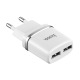 Блочек USB Hoco C12 2.4A/2USB/12W белый (10) - фото 1