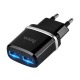 Блочек USB Hoco C12 2.4A/2USB/12W черный (10) - фото 2
