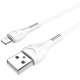 Кабель iPhone Lightning Hoco X13 2.4A белый 1м (36) - фото 1