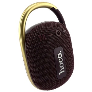 Колонка Hoco HC17 5W/BT5.3/USB/microSD/FM/500mAh/TWS 13,3x8,5x4,9см бордовая - фото