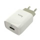 Блочек USB Hoco C72Q 1USB/18W/QC3.0/блистер белый (36) - фото 1