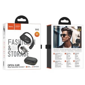 Hands Free Bluetooth Hoco EA2 TWS/BT5.3/60mAh/400mAh черные - фото