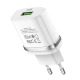 Блочек USB Hoco C12Q 3A/1USB/18W/QC3.0 белый (10) - фото 1
