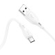 Кабель microUSB Hoco X61 2.4A силиконовый белый 1м (31) - фото 1
