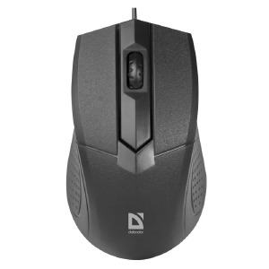 Компьютерная мышка проводная USB Defender Optimum MB-270 черная - фото