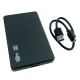 Внешний карман Sata HDD\SSD 2.5&quot;, USB 3.0 металл+кабель черный - фото 1