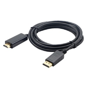 Display Port (папа) - HDMI (папа) кабель черный 1,8м - фото