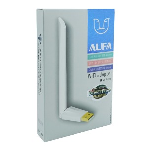 Wi-Fi USB- адаптер ALFA W135 антенна/RTL8192IC/WPS button/300Mbps/support Dahua черный - фото