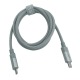Кабель Type-C to Type-C Gerlax L35T 60W/QC3.0 тканевой серый 1м * - фото 1