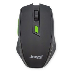 Компьютерная мышка беспроводная Jedel W400 6 кнопок/USB 2.4GHz/1200DPI черная 10м - фото
