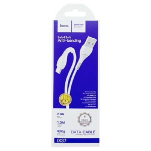 Кабель microUSB Hoco X37 2.4А белый 1м (30) - фото
