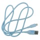 Кабель iPhone Lightning Gerlax L26L 6A силиконовый голубой 1м - фото 1