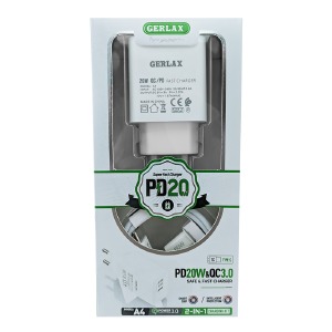 СЗУ Type-C to Type-C Gerlax A4T PD20W белый 1м - фото