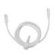 Кабель Type-C to Type-C Gerlax L40T 60W/QC3.0 силиконовый белый 1,5м - фото 1