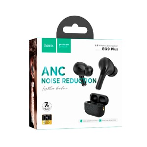 Bluetooth Air Pods Hoco EQ9 plus ANC/TWS/BT5.3/40mAh/300mAh черные (14) - фото