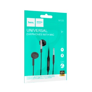 Hands Free 3.5 Hoco M123 черные 1,2м (75) - фото
