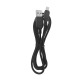 Кабель iPhone Lightning Hoco X90 2.4A силиконовый черный 1м (37) - фото 1