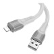 Кабель iPhone Lightning Hoco X106 12W/OD6.0 серый 2м (21) - фото 1