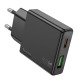 Блочек USB Hoco N38 1USB/QC3.0/PD20W/GaN черный (23) - фото 1