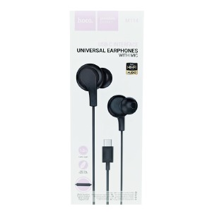 Hands Free Type-C Hoco M114 черные 1,2м (31) - фото