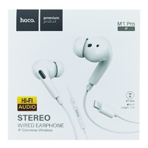 Hands Free iPhone Lightning Hoco M1 Pro белые 1,2м (32) - фото