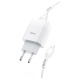 СЗУ iPhone Lightning Hoco C72A 2.1A/1USB/блистер белый 1м (30) - фото 1