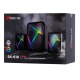 Колонки компьютерные 2.1 XTRIKE SK-610 2x3W/1x5W/RGB/USB/35дБ/9,8х7,9х6,7см/15,8х13,1х11см черные 1,2м - фото 1