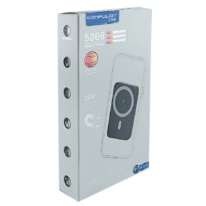 Power bank/Павербанк 5000mA Konfulon M16W MagSafe 15W/PD18W/QC3.0 черный - фото