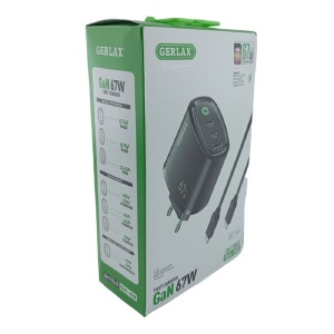 СЗУ Type-C to Type-C Gerlax GA-42 1USB/QC3.0/2PD67W/GaN черный - фото