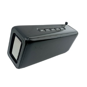 Колонка Gerlax GS-31 10W/LED/BT5.3/USB/AUX/microSD/FM/1200mAh/TWS/время/температура 6x8x177см черная  - фото
