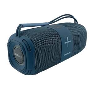 Колонка Gerlax GS-15 16W/LED/BT5.3/USB/AUX/microSD/FM/1500mAh/TWS 23.5x10x11см синяя - фото