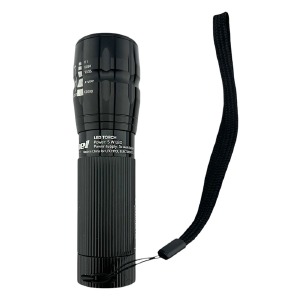 Фонарик ручной Rebel(EU) UR-0939 5W/Zoom/100-400Lm/чехол/батарейки в комплекте/3 режима черный# - фото