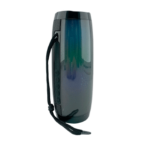 Колонка Gerlax GS-32 10W/LED/BT5.3/USB/AUX/microSD/FM/1200mAh 7x17x18,7см черная - фото