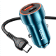 АЗУ iPhone Type-C to Lightning Hoco Z46A 3A/1USB/QC3.0/PD20W серое (13) - фото 1
