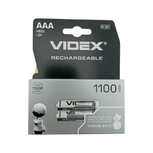 Аккумуляторы R3 Videx AAA по 2 шт(мизинчиковые) 1100mA/цена за 1 бат. (20) - фото