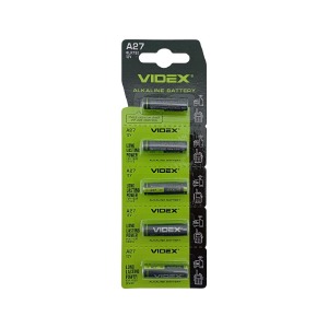 Батарейки 27A Videx A27/8LR732 12V щелочные (сигнализация) по 5 шт/цена за 1 бат. - фото