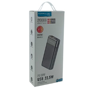 Power bank/Павербанк 20000mA Konfulon A30Q 2USB-22.5W+PD20W белый - фото