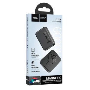 Power bank/Павербанк 10000mA Hoco J117A MagSafe 15W/PD20W/QC3.0 (input Type-C) черный - фото