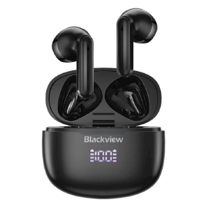 Bluetooth Air Pods Blackview AirBuds 7 ENC/TWS/BT 5.3/IPX7/470mAh/LED дисплей/вкладыши черные - фото