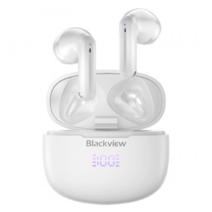 Bluetooth Air Pods Blackview AirBuds 7 ENC/TWS/BT 5.3/IPX7/470mAh/LED дисплей/вкладыши белые - фото
