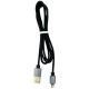 Кабель iPhone Lightning Gerlax D2L 7А тканевой черный 1м - фото 1