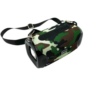 Колонка Gerlax GS-18 5W/LED/BT5.3/USB/AUX/microSD/FM/500mAh/IPX4 15x8x9см хаки - фото