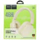 Hands Free большие Bluetooth Hoco W51 BT5.3/TFcard/AUX/mic/400mAh молочный - фото 1