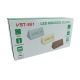 Часы настольные VST-861-4 будильник/дата/температура/от сети и батареек/в виде коричневого дерев.бруска/зеленая подсветка - фото 2