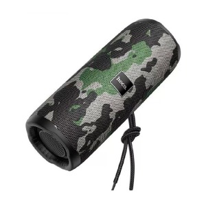 Колонка Hoco HC16 5Wх2/LED/BT5.3/USB/AUX/microSD/FM/1200mAh/IPX4 17.2х6.8х6.7см хаки - фото