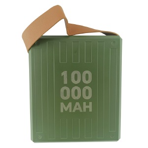 Power bank/Павербанк 100.000mA Konfulon A45Q 4USB/22.5W/PD20W/DC/LED дисплей/фонарик (input 2xType-С/DC) зеленый - фото