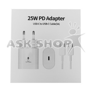 СЗУ Type-C to Type-C Samsung 5A/PD25W (NO L) белый - фото