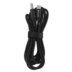 Кабель для ноутбука PD to 5.5x2.5 (DELL) 100W БЕЗ БЛОКА/прямой 1,2м - фото
