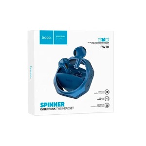 Bluetooth Air Pods Hoco EW70 TWS/BT5.4/35mAh/300mAh/вкладыши синие - фото